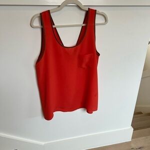 Very J Orange Sleeveless Tank Top Blouse Womens Size Large